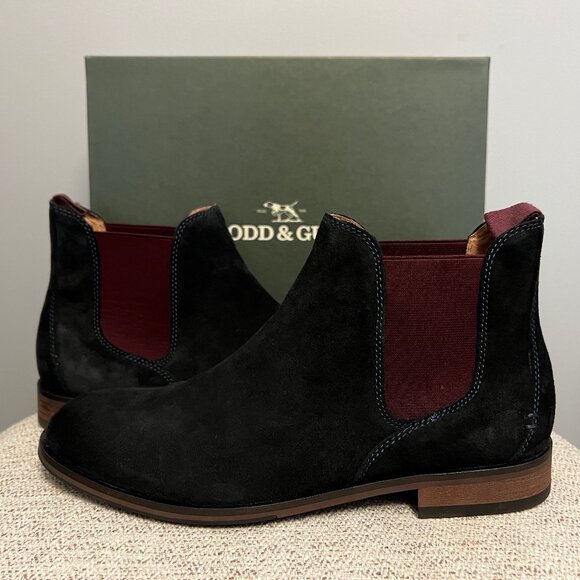 RODD & GUNN Men\'s Suede Navy Blue Chelsea Boots - Size 10.5 - Pristine Like New main image 6